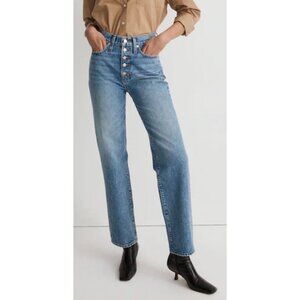 Madewell Perfect Vintage Jeans Size 31 Delfield Straight Leg High Rise EUC